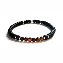 Bracelet Oeil de tigre - brun
