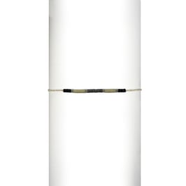 Bracelet chaine perles - Noir/Kaki