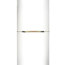 Bracelet chaine perles - Rose/Kaki