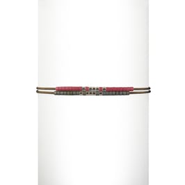 Bracelet cordon perles - Mauve