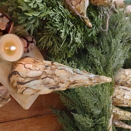 Tannenbaum Nr.135, Steinzeug Keramik, Unikat, Dekoration, Geschenk, D= 7 cm, H= 14,5 cm