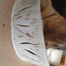 Windlicht ( Nr.362), Passepartout, 6,5 x 18 ( H x L) , frostsichere Kunstkeramik, Unikat, Tischdekoration, Leuchter