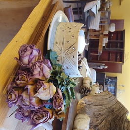 Windlicht ( Nr.367), Passepartout, 7x 17,5 ( H x L) , frostsichere Kunstkeramik, Unikat, Tischdekoration, Leuchter