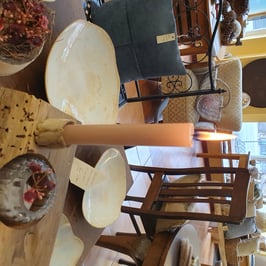 Kerzenhalter mit Kerze Nr.154, Unikat, Handarbeit, Leuchter, Dekoration, Objekt, D= 3 cm, H= 4 cm