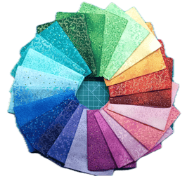 Fat Quarter-Paket Mixed Metallics, Robert Kaufman