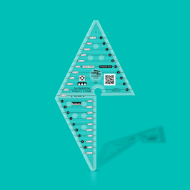 Creative Grids Non Slip Multi-Size 2 Peaks in 1 6" Triangle