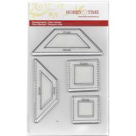 Quiltstempel, Quadrate und halbe Hexagons CRP0043