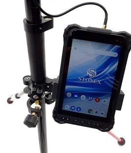 2m Stablösung für STONEX S80G GIS Handheld, mit innenliegender Kabelführung im Carbonstab und Stabhalterung für S70-G