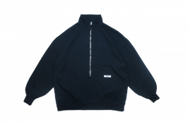Half zip track jacket BLACK（ブラック）