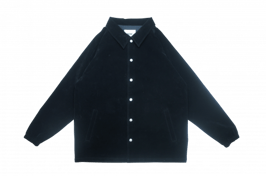 Fake suede coach jacket BLACK（ブラック）