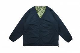 Reversible  nylon　cardigan BLACK（ブラック）