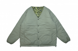 Reversible nyron cardigan KHAKI（カーキ）