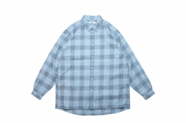 Brushed check shirts SAX（サックス）