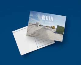 Postkarte Moin Strandkörbe quer (Art.-Nr. 30009)