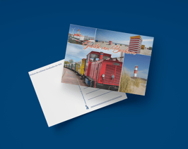 Postkarte Collage Zug quer (Art.-Nr. 31005)