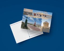 Postkarte Collage Pavillon quer (Art.-Nr. 31003)