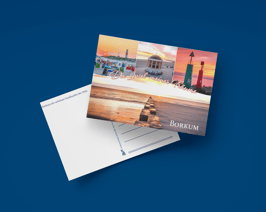 Postkarte Collage Sonnenuntergang quer (Art.-Nr. 31006)