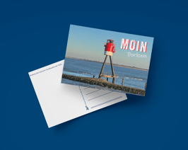 Postkarte Moin Fischerbalje quer (Art.-Nr. 30008)