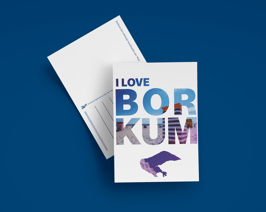 Postkarte I love Borkum 3 (Art.-Nr. 30017)