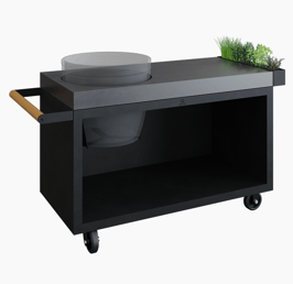 OFYR - Kamado Table Black PRO 135 Concrete BGE