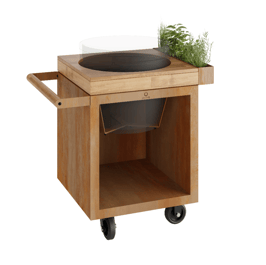 OFYR - Kamado Table Corten 65 PRO Teakholz BGE