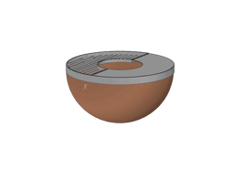 mit u-rost und u-grillstein