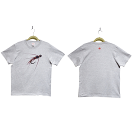 オリジナル Tシャツ  国華鮎毛鉤柄　大：プリント / 小：刺繍