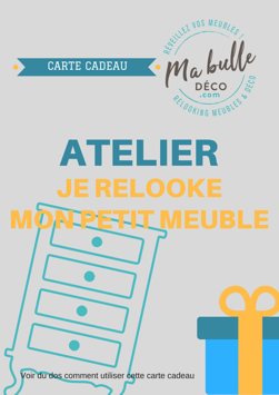 Carte cadeau pour nos ateliers