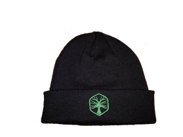 TREE CUFF BEANIE STICK  BLACK