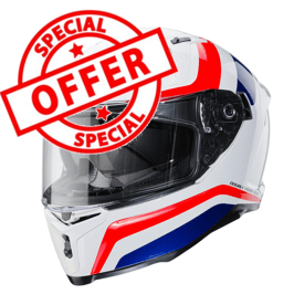 Avalon blast white/blue/red Caberg casco integrale