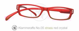 Klammeraffe® No. 05 red/Strass white