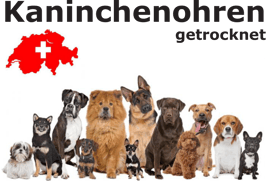 Kaninchenohren mit Fell, getrocknet