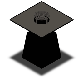 Configuration brasero carré