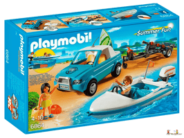 Playmobil Summer Fun Pickup mit Speedboot 71589