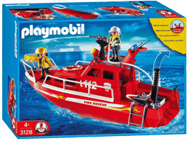 Playmobil Action Feuerwehrboot mit Pumpe 3128
