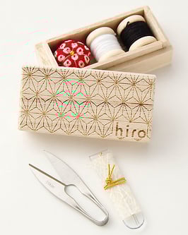 小さなお針箱　麻の葉