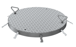 Schachtabdeckung runde Ausführung mit Riffelblech