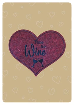 Filzherz "wine"