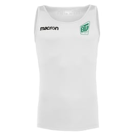 MACRON Mitch Singlet weiß mit kleinem Brühler TV Logo und Leichtathletik-Schriftzug