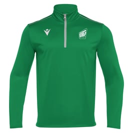 MACRON Havel 1/4 Zip-Hoodie grün mit Brühler TV Logo und Wunschname