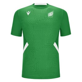 MACRON Shedir Sport-Shirt grün mit kleinem Brühler TV Logo und Wunschname