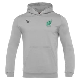 MACRON Banjo Hero Hoodie grau mit Brühler TV Logo, Handball-Schriftzug und Wunschname