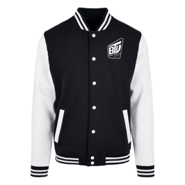 BRÜHLER TV College Jacke schwarz/weiß mit Logo und Wunschname