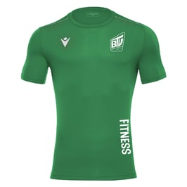 MACRON Rigel Hero Sport-Shirt Kids grün kurzarm mit kleinem Brühler TV Logo und Fitness-Schriftzug