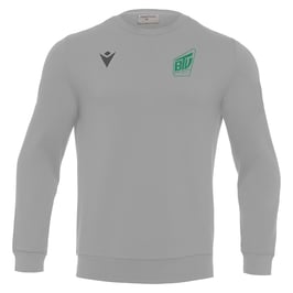 MACRON Axima Pullover grau mit kleinem Brühler TV Logo, Handball-Schriftzug und Wunschname