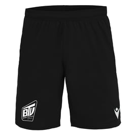 MACRON Mesa Hero Shorts schwarz mit Brühler TV Logo