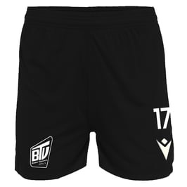 MACRON Acrux Shorts Women schwarz mit Brühler TV Logo und Wunschnummer
