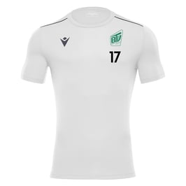 MACRON Rigel Hero Handball-Shirt Kids weiß kurzarm mit BTV Logo, BTV Schriftzug, Wunschnummer und Wunschnamen