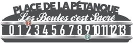 “SLIDE BICOLOR“ PLACE DE LA PÉTANQUE (Grey) - Les Boules c'est Sacré (White)