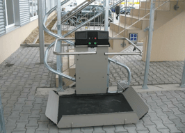 Rollstuhl-Treppenlift (kurvige Treppen)